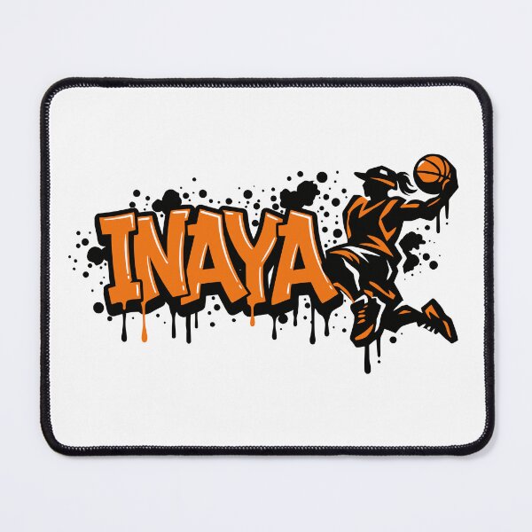 Item preview, Graffitti Drip Basket First Name Inaya designed and sold by digital.stickerperso.com.