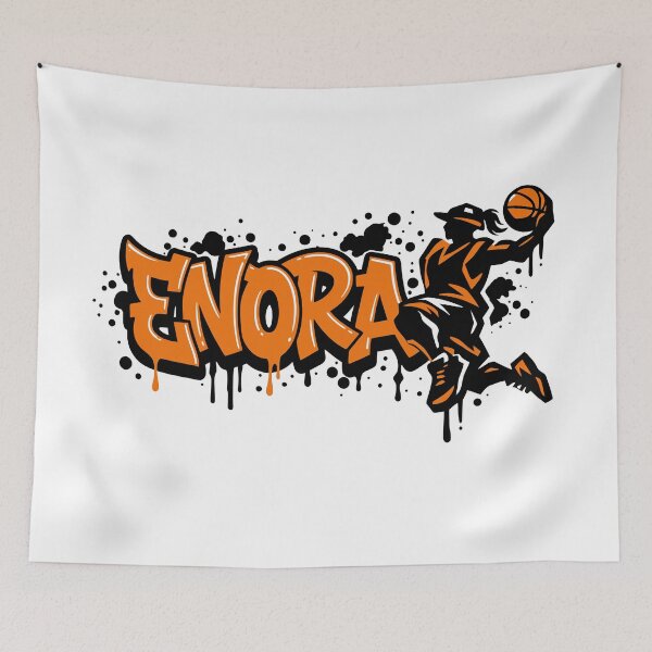 Item preview, Graffitti Drip Basket First Name Enora designed and sold by digital.stickerperso.com.