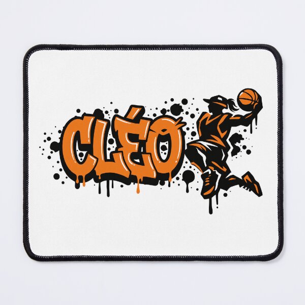 Item preview, Graffiti Drip Painting Basketball First Name Cléo designed and sold by digital.stickerperso.com.