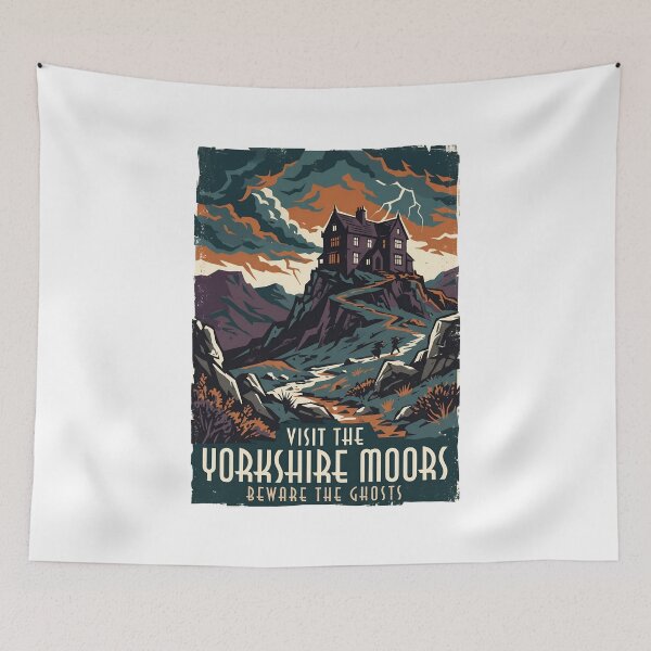 Item preview, Visit The Yorkshire Moors Wuthering Heights Vintage Travel Poster designed and sold by Fenay Designs.