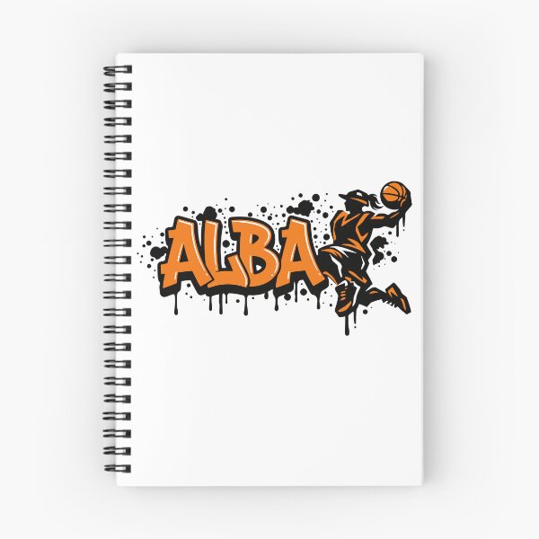 Item preview, Graffitti Drip Basket First Name Alba designed and sold by digital.stickerperso.com.