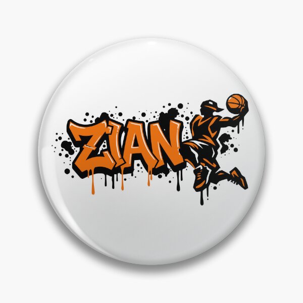 Item preview, Graffitti Drip Basket First Name Zian designed and sold by digital.stickerperso.com.