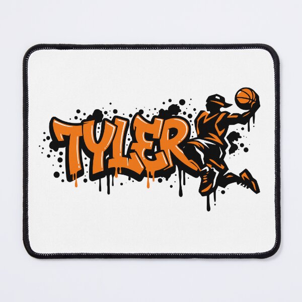 Artikelvorschau, Graffiti Drip Basket Vorname Tyler entworfen und verkauft von digital.stickerperso.com.