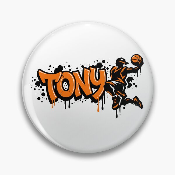 Item preview, Graffitti Drip Basket First Name Tony designed and sold by digital.stickerperso.com.