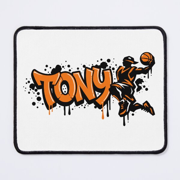 Item preview, Graffitti Drip Basket First Name Tony designed and sold by digital.stickerperso.com.