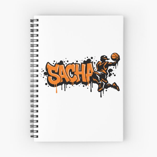Item preview, Graffiti Drip Basket First Name Sacha designed and sold by digital.stickerperso.com.