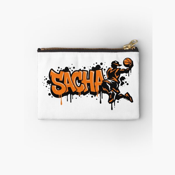 Item preview, Graffiti Drip Basket First Name Sacha designed and sold by digital.stickerperso.com.