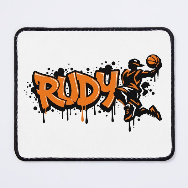 Item preview, Graffiti Drip Basket First Name Rudy designed and sold by digital.stickerperso.com.