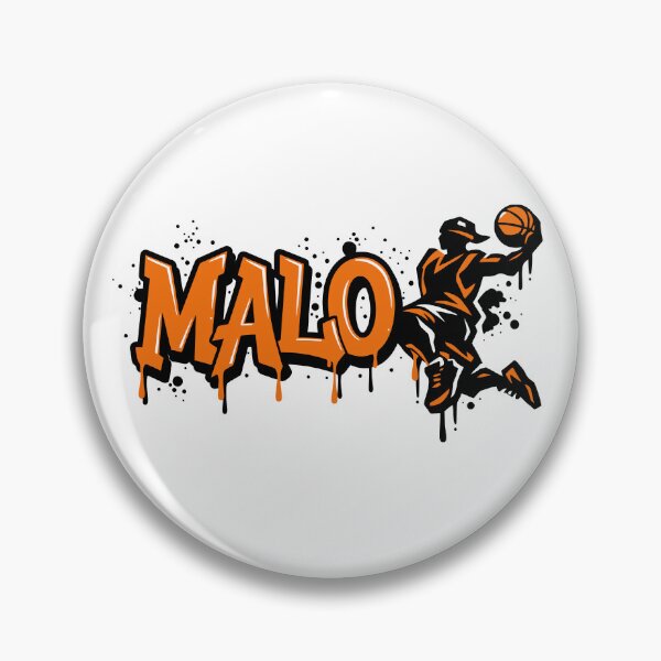 Item preview, Graffiti Drip Basket First Name Malo designed and sold by digital.stickerperso.com.
