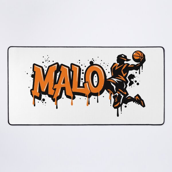 Item preview, Graffiti Drip Basket First Name Malo designed and sold by digital.stickerperso.com.