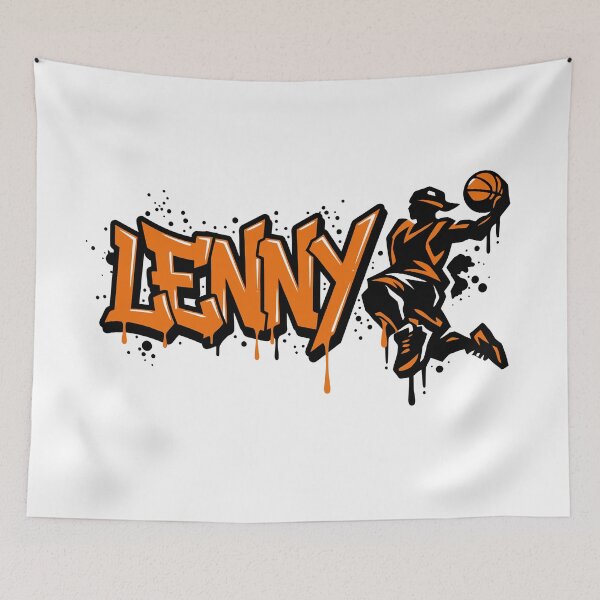 Item preview, Lenny Basketball Graffiti Street Art Slam Dunk Design designed and sold by digital.stickerperso.com.