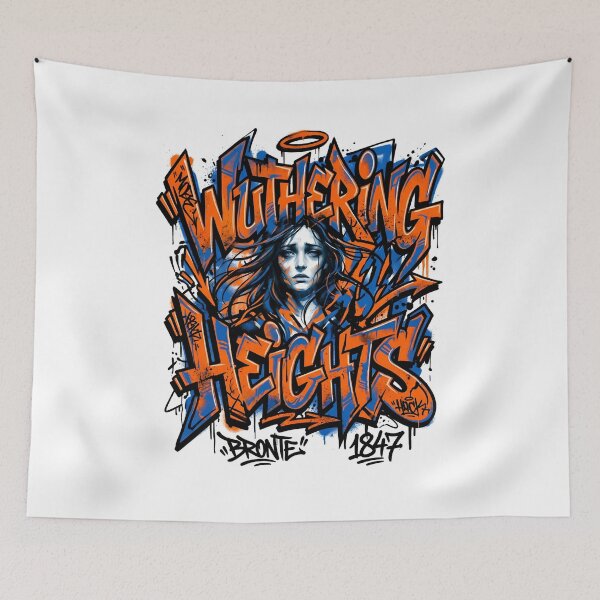 Item preview, Wuthering Heights Graffiti Street Art Emily Bronte 1847 Catherine designed and sold by Fenay Designs.