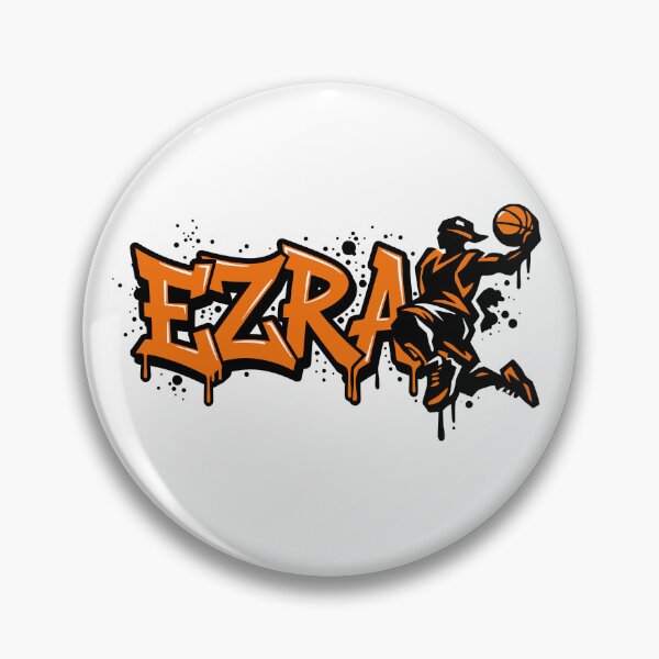 Artikelvorschau, Ezra Basketball Graffiti Street Art Slam Dunk Design entworfen und verkauft von digital.stickerperso.com.