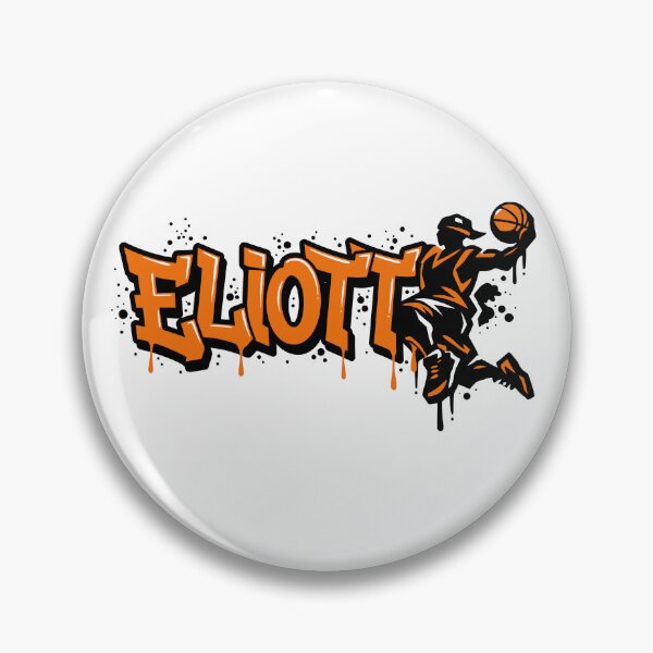 Item preview, Eliott Basketball Graffiti Street Art Slam Dunk Design designed and sold by digital.stickerperso.com.