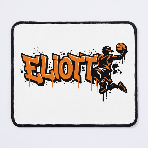 Item preview, Eliott Basketball Graffiti Street Art Slam Dunk Design designed and sold by digital.stickerperso.com.
