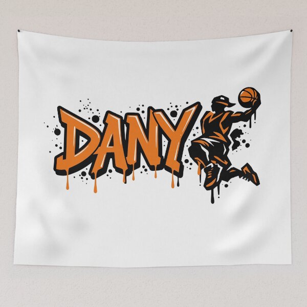 Item preview, Dany Basketball Graffiti Street Art Slam Dunk Design designed and sold by digital.stickerperso.com.