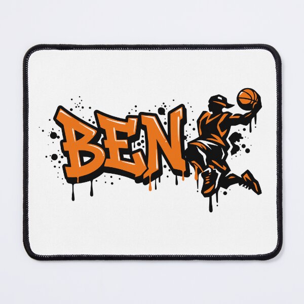 Item preview, Ben Basketball Graffiti Street Art Slam Dunk Design designed and sold by digital.stickerperso.com.