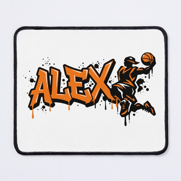 Item preview, Alex Basketball Graffiti Street Art Slam Dunk Design designed and sold by digital.stickerperso.com.