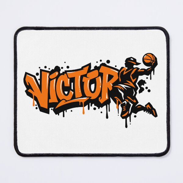 Item preview, Victor Basketball Graffiti Street Art Slam Dunk Design designed and sold by digital.stickerperso.com.