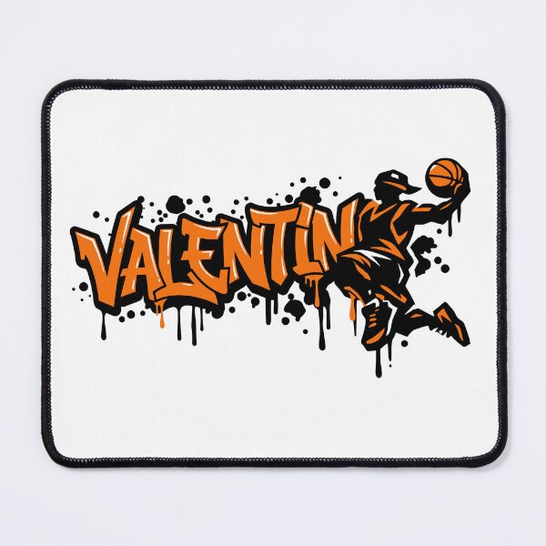 Item preview, Graffiti Drip Basket First Name Valentin designed and sold by digital.stickerperso.com.