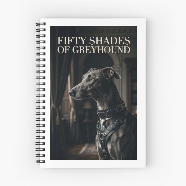 Item preview, Fifty Shades of Greyhound - Funny Dog Movie Poster Parody designed and sold by PupFiction26.
