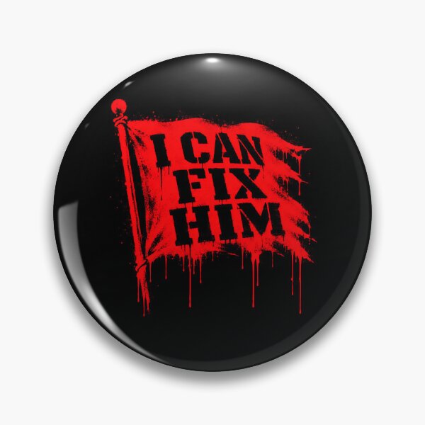 Item preview, Wuthering Heights I Can Fix Him Red Flag Gothic Meme Art designed and sold by Fenay Designs.