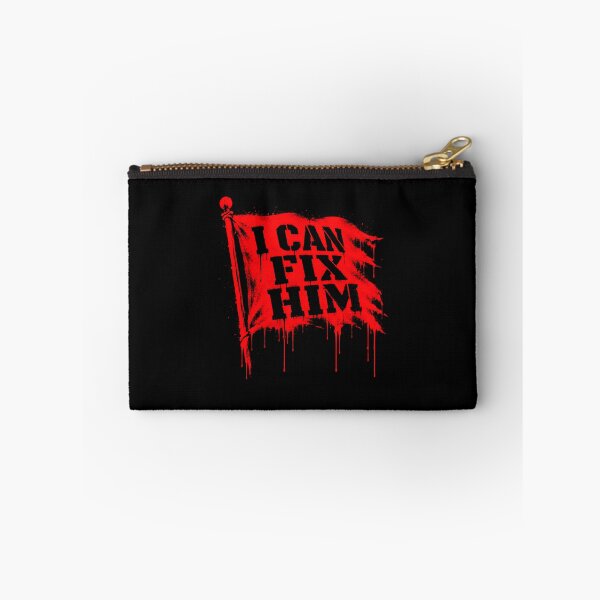 Item preview, Wuthering Heights I Can Fix Him Red Flag Gothic Meme Art designed and sold by Fenay Designs.