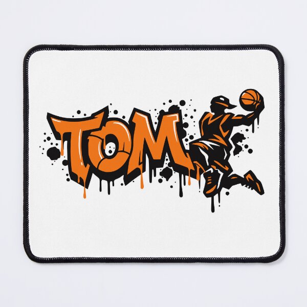 Item preview, Tom Basketball Graffiti Street Art Slam Dunk Design designed and sold by digital.stickerperso.com.