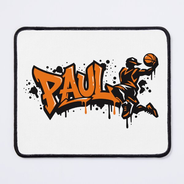 Item preview, Paul Basketball Graffiti Street Art Slam Dunk Design designed and sold by digital.stickerperso.com.