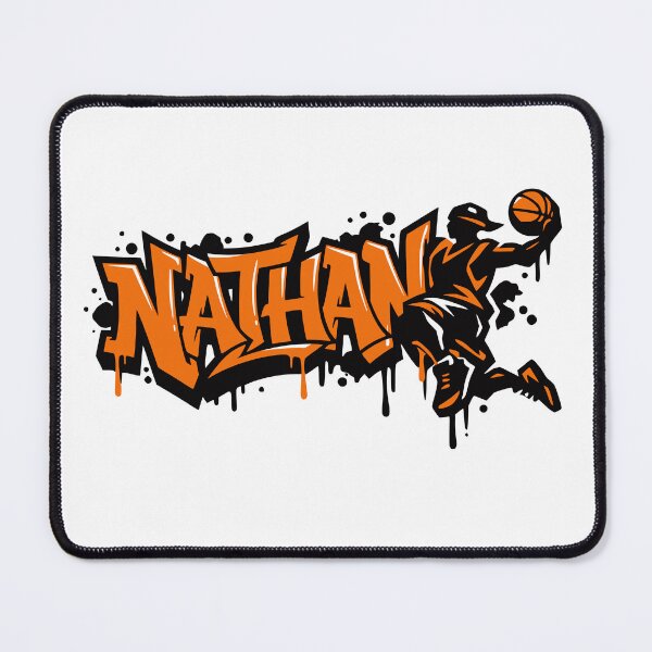 Item preview, Nathan Basketball Graffiti Street Art Slam Dunk Design designed and sold by digital.stickerperso.com.
