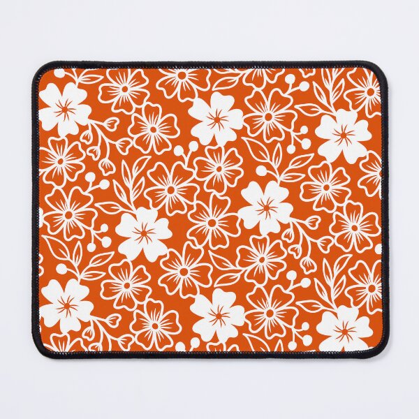 Item preview, Sakura flower silhouettes in orange designed and sold by Jennifer Ladd.