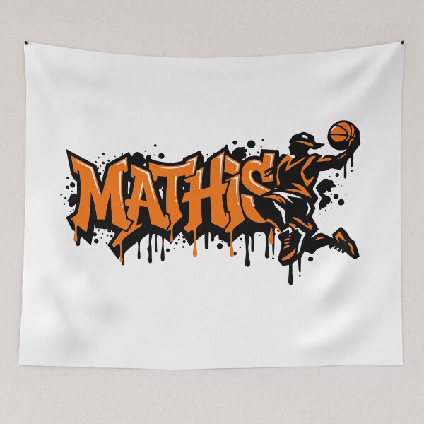 Item preview, Mathis Basketball Graffiti Street Art Slam Dunk Design designed and sold by digital.stickerperso.com.