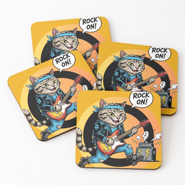 Item preview, Cat Playing Guitar | Rock On designed and sold by McThingummy.