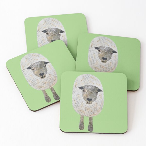 Item preview, Curly the sheep collage designed and sold by RachelHayesArt.