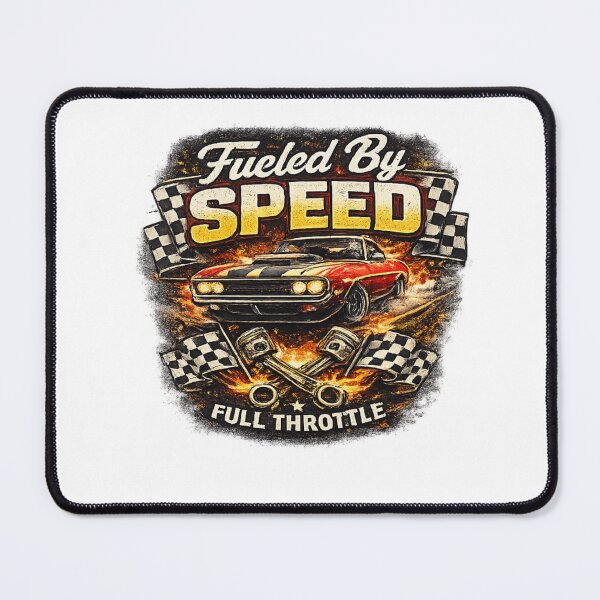 Item preview, Fueled By Speed Vintage Muscle Car Racing Design designed and sold by Artbysarmina.