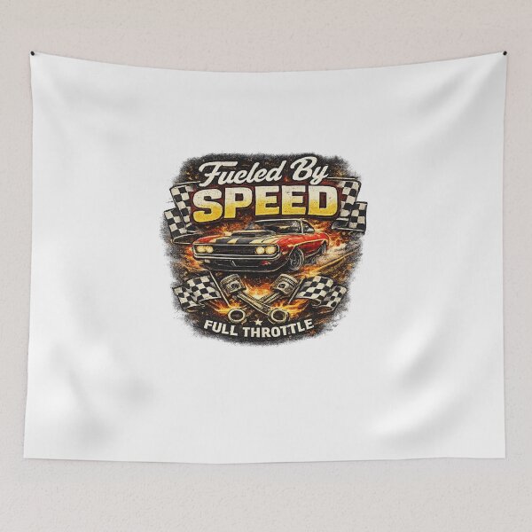 Item preview, Fueled By Speed Vintage Muscle Car Racing Design designed and sold by Artbysarmina.
