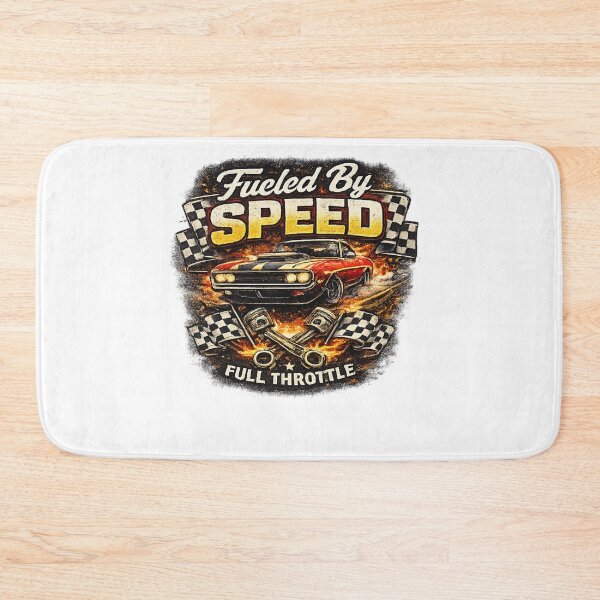 Item preview, Fueled By Speed Vintage Muscle Car Racing Design designed and sold by Artbysarmina.