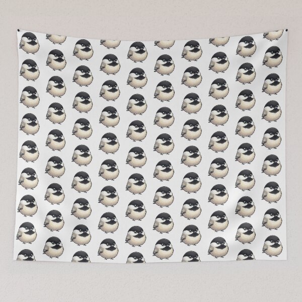 Item preview, Cute Fluffy Chonky Fat Chickadee Bird Borb designed and sold by DuckOddity.