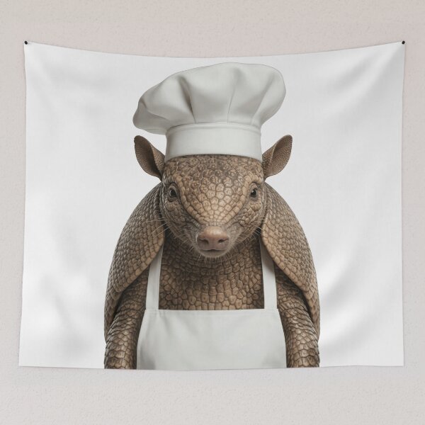 Item preview, Funny Armadillo Chef Realistic Animal Cooking Humor Art designed and sold by LazyOwlStore.