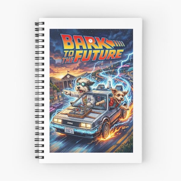 Item preview, Bark to the Future - Funny 80s Sci-Fi Dog Movie Parody designed and sold by PupFiction26.