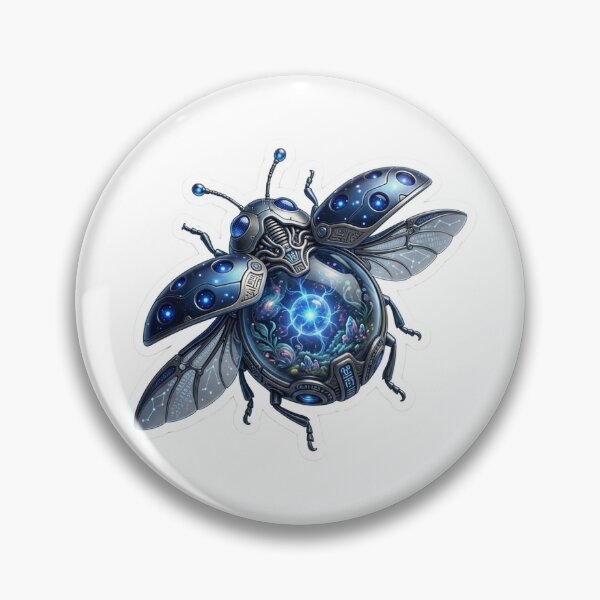 Item preview, Cosmic Cyber Beetle Sci Fi Sticker designed and sold by Spontane Minds.