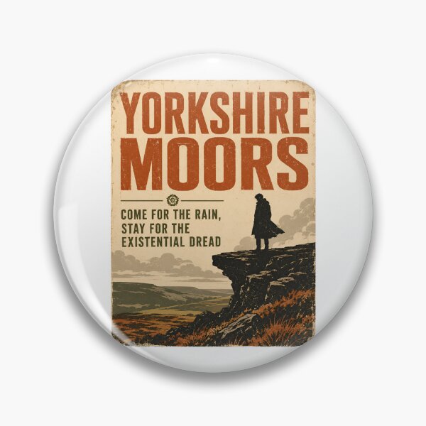 Item preview, Yorkshire Moors Wuthering Heights Existential Dread Vintage Poster designed and sold by Fenay Designs.