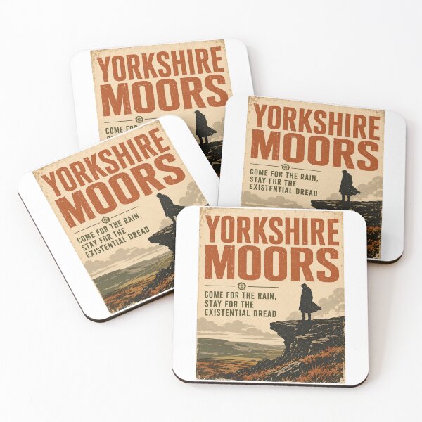 Item preview, Yorkshire Moors Wuthering Heights Existential Dread Vintage Poster designed and sold by Fenay Designs.
