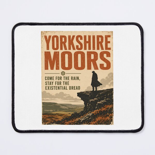 Item preview, Yorkshire Moors Wuthering Heights Existential Dread Vintage Poster designed and sold by Fenay Designs.