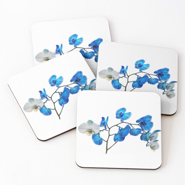 Item preview, Exotic Blue Orchids on White designed and sold by MariaAbaza.
