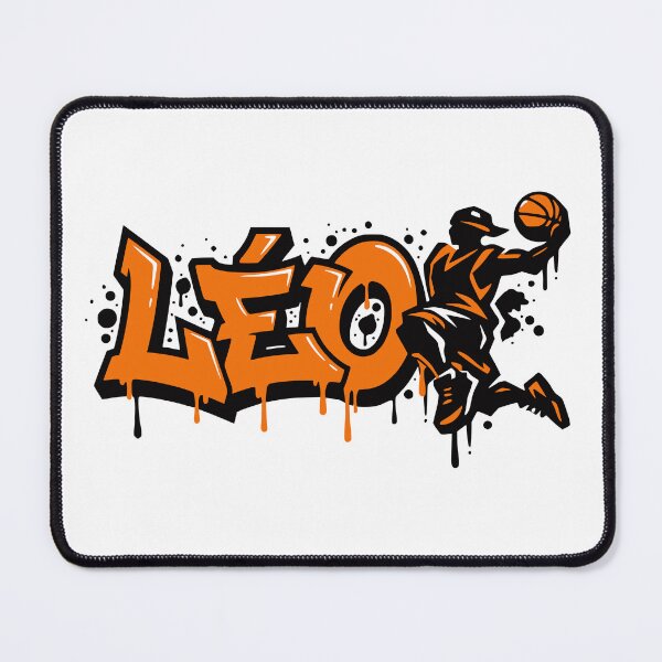Item preview, Léo Basketball Graffiti Street Art Slam Dunk Design designed and sold by digital.stickerperso.com.
