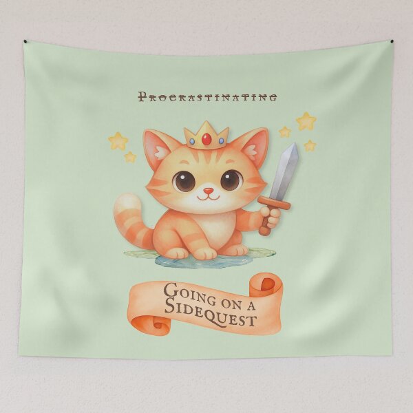 Item preview, Not procrastinating, going on a sidequest designed and sold by Pop Cult Peaks.