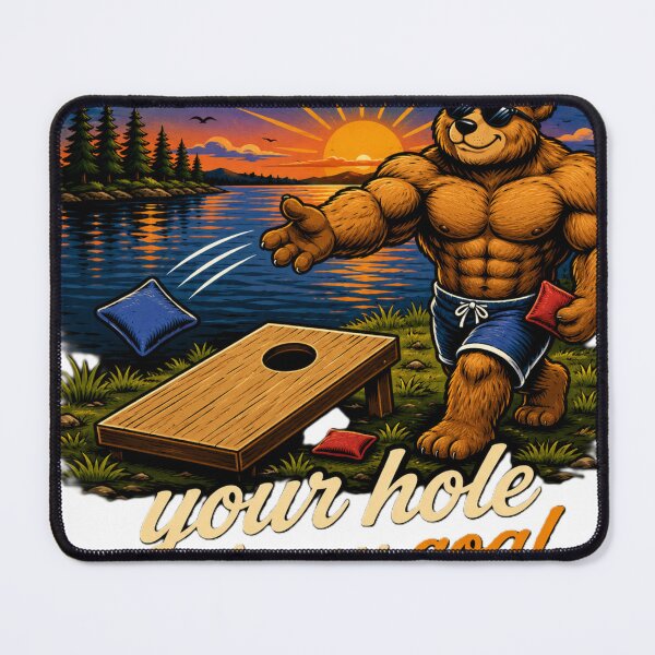 Item preview, Bear Playing Cornhole designed and sold by RCExpedition.
