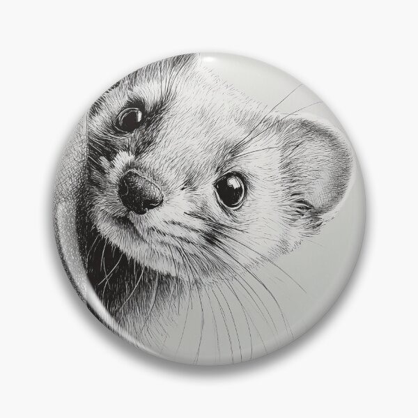 Item preview, Curious Ermine Peeking designed and sold by lautir.