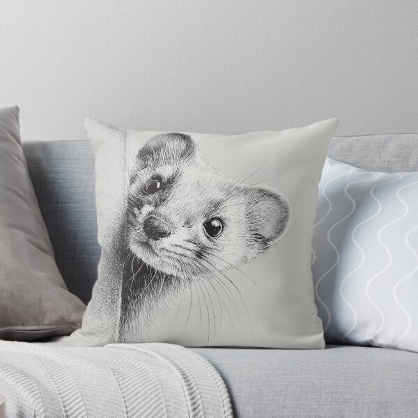 Item preview, Curious Ermine Peeking designed and sold by lautir.